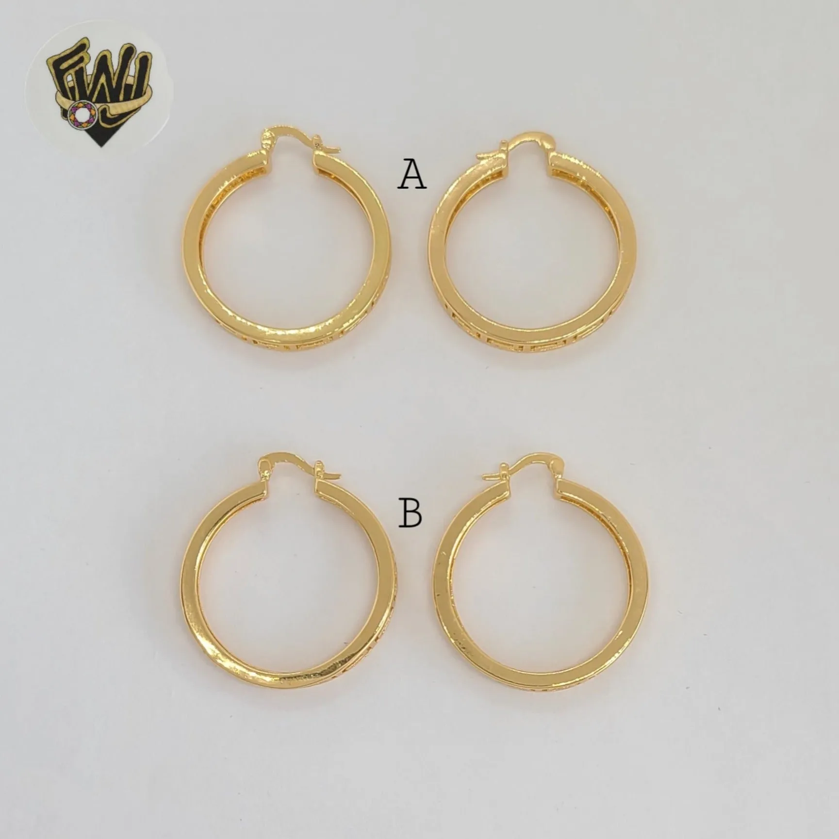 (1-2723) Gold Laminate - Cut Out Hoops - BGO