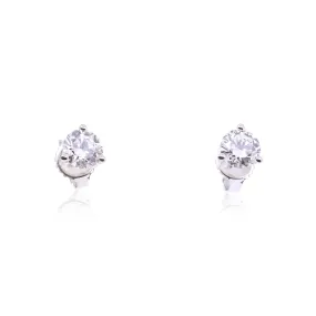 14K WHITE GOLD DIAMOND STUD EARRINGS - 1.62CTW