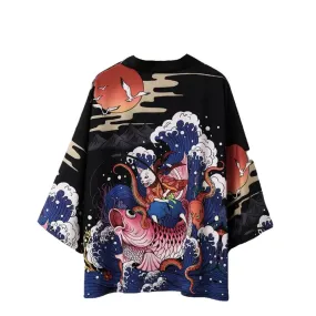 3/4 Sleeve Koi Fish Kimono