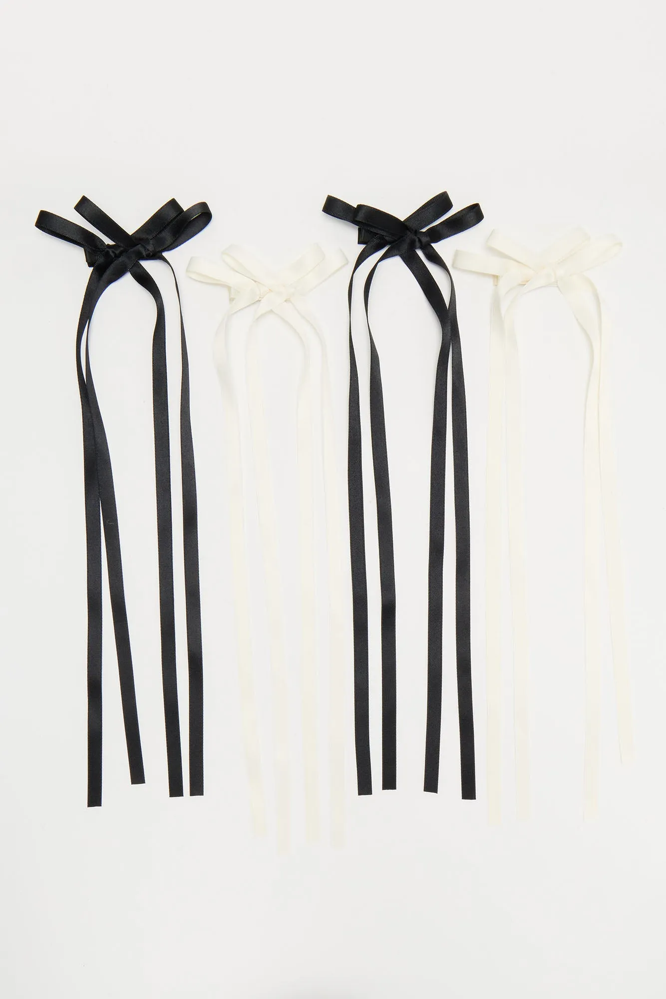 All Dolled Up Hair Clip Set - Black/White