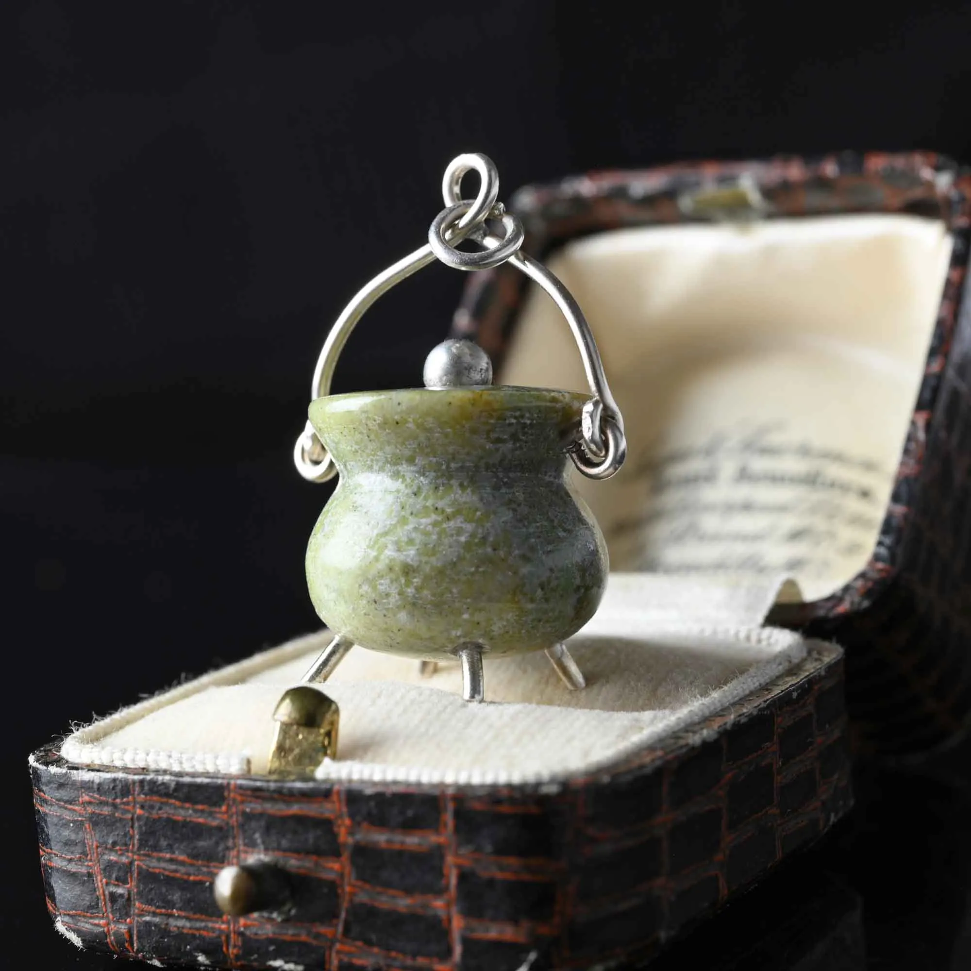 Antique Scottish Connemara Kettle Pot Pendant