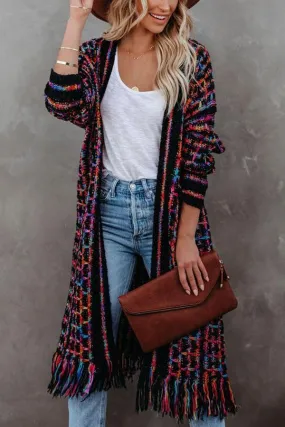 Best Version Fringe Knit Duster Cardigan