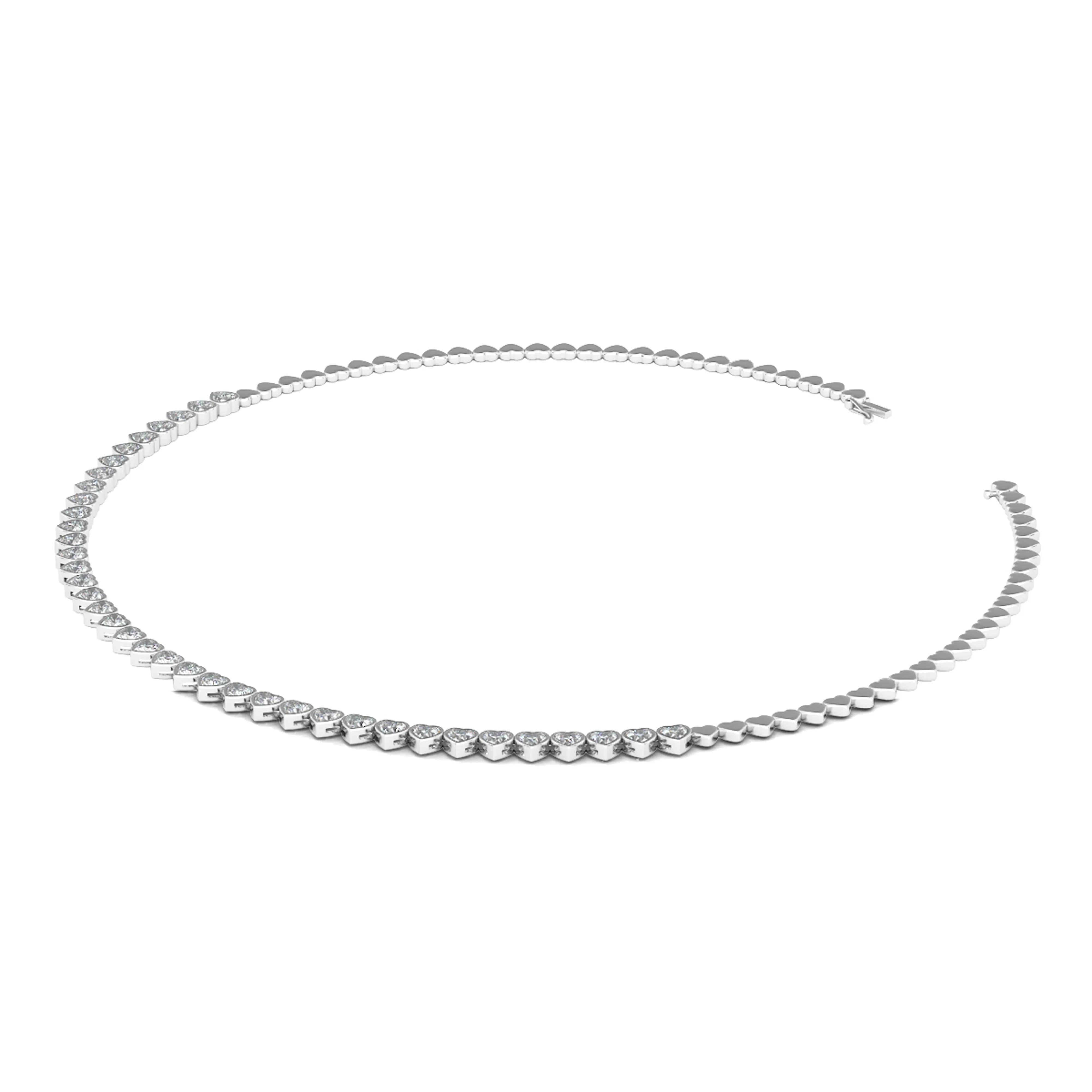 Bezel Heart Diamond Choker