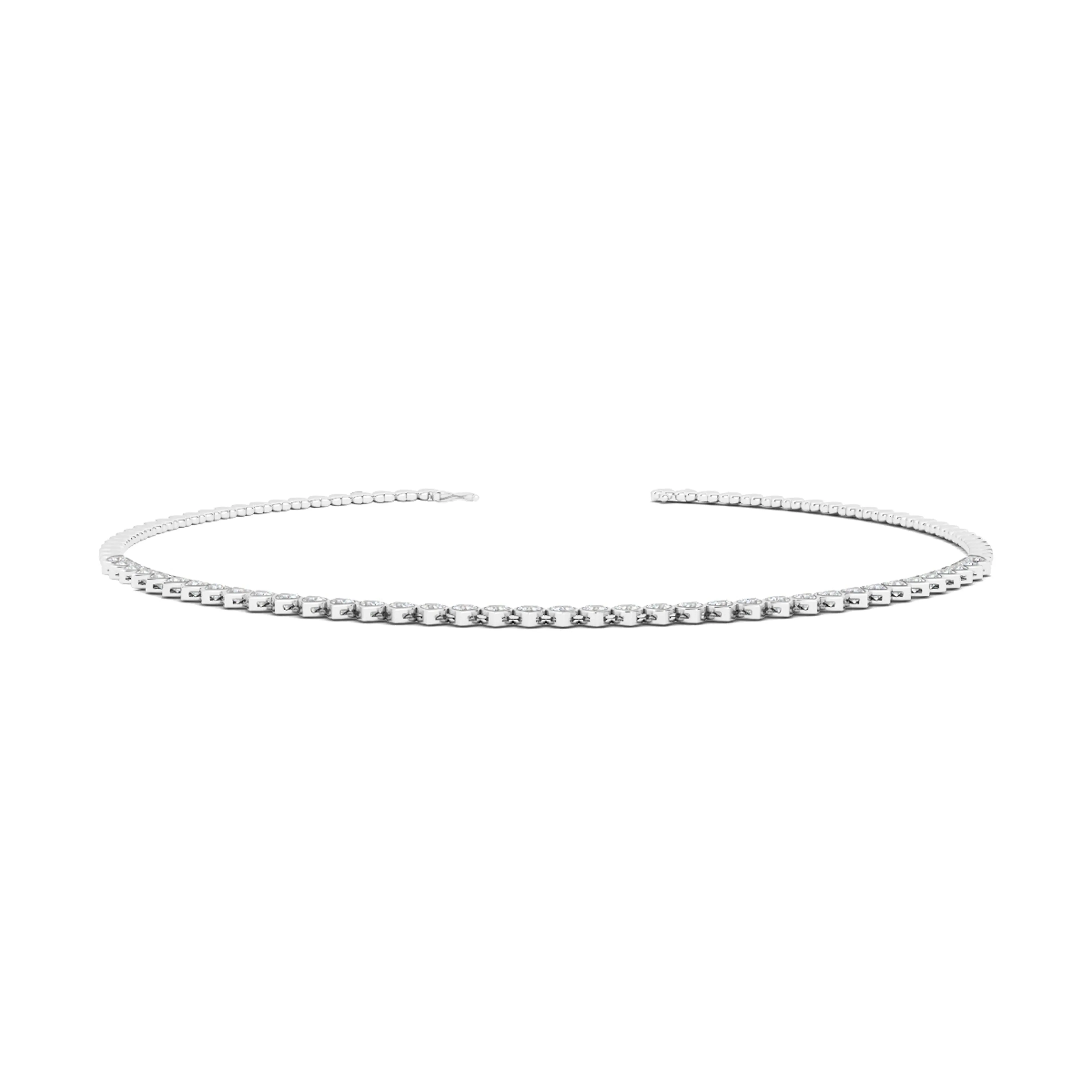 Bezel Heart Diamond Choker