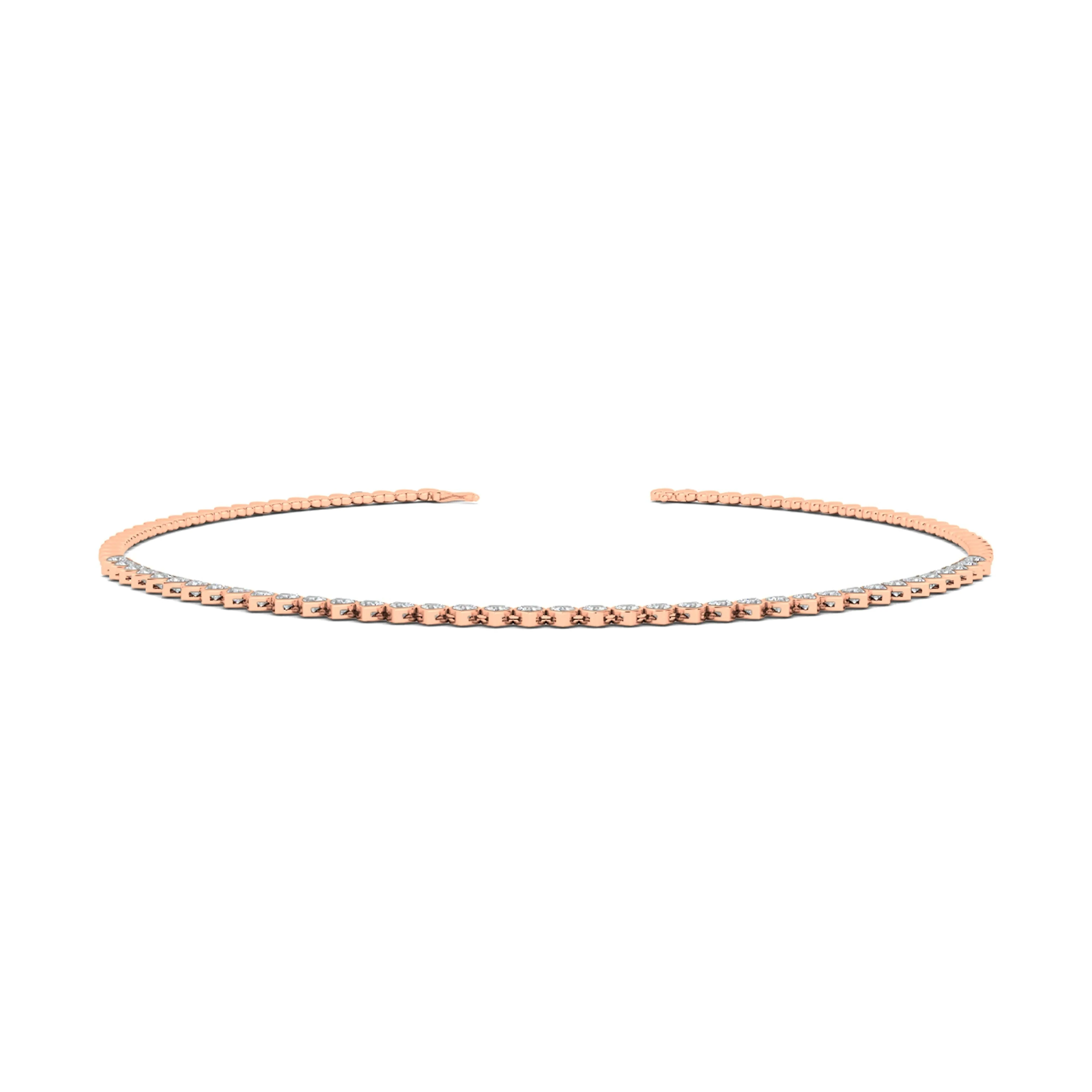 Bezel Heart Diamond Choker