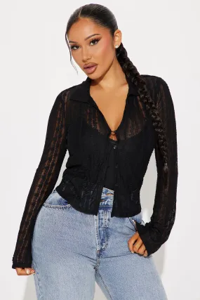 Bianca Lace Shirt - Black