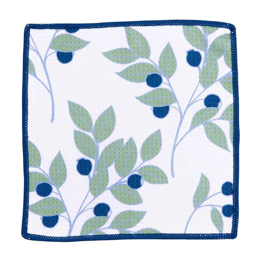 Blueberry Bunch blu Kitchen Dish Cloths (Set of 3)