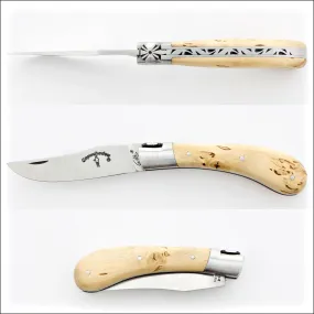 Capuchadou 10 cm Classic Folding Knife Karelian Birch