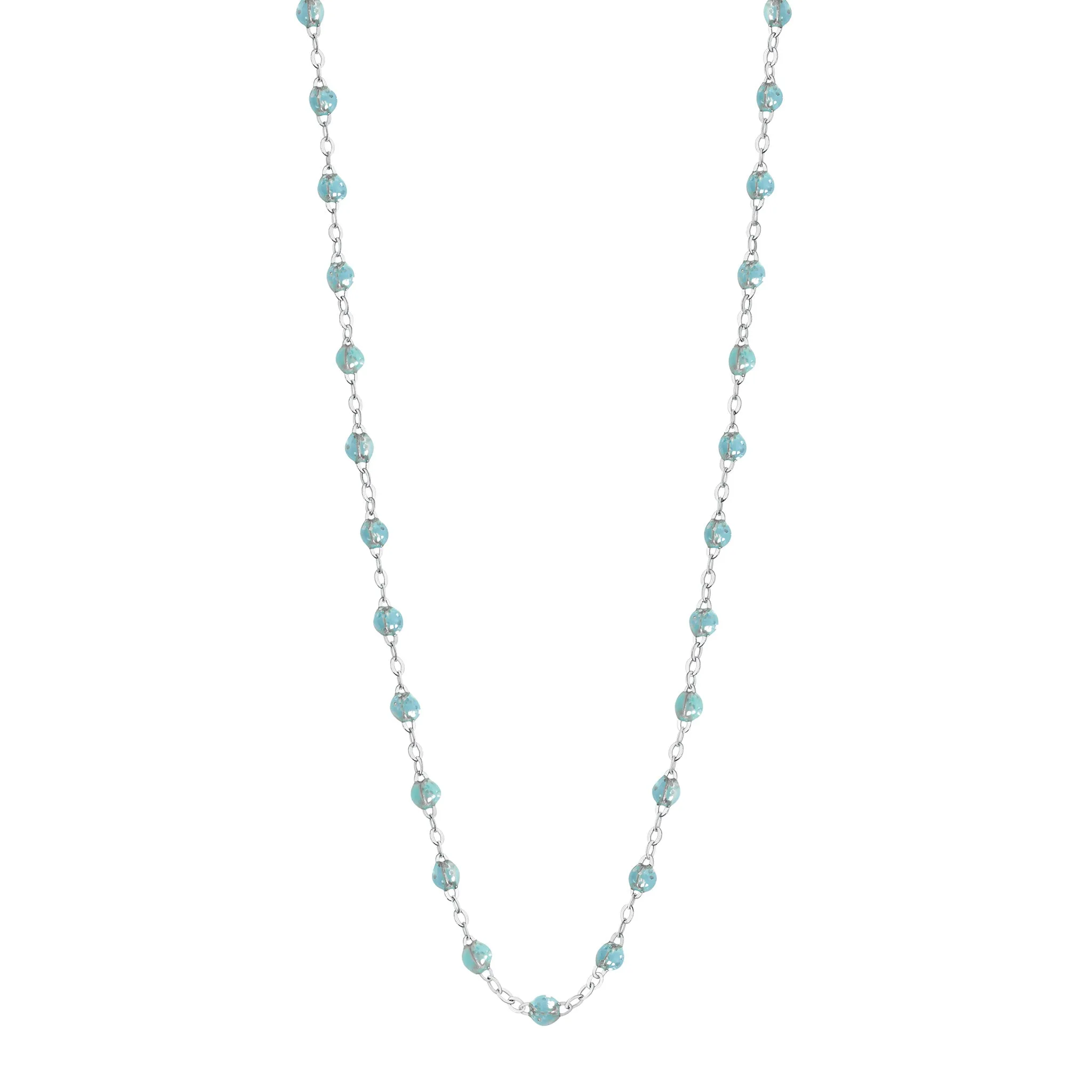 Classic Gigi Aqua necklace, White Gold, 16.5"