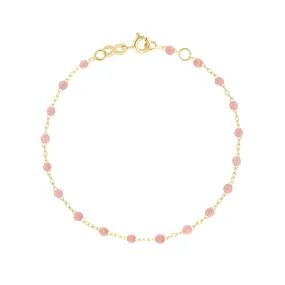 Classic Gigi Blush Anklet, Yellow Gold, 9.4"