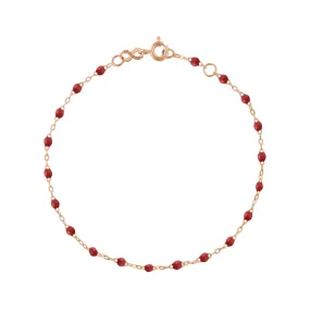 Classic Gigi Bordeaux bracelet, Rose Gold, 6.7"