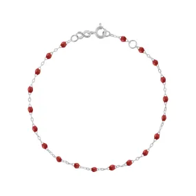 Classic Gigi Bordeaux bracelet, White Gold, 5.9"