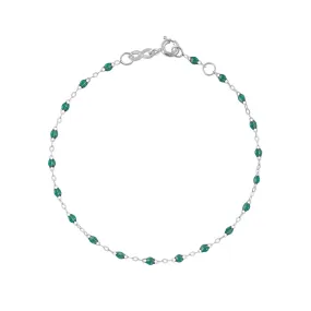 Classic Gigi Emerald bracelet, White Gold, 5.9"