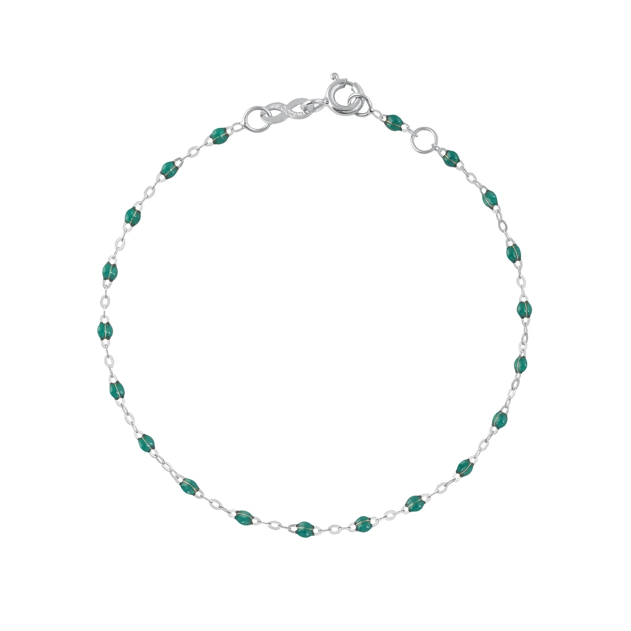 Classic Gigi Emerald bracelet, White Gold, 5.9"