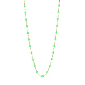 Classic Gigi Neon necklace, Yellow Gold, 17.7"