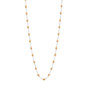 Classic Gigi Nude necklace, White Gold, 16.5"