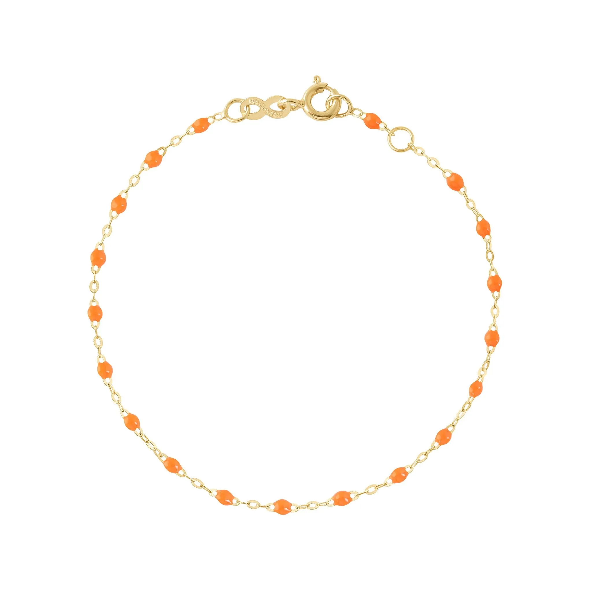 Classic Gigi Orange bracelet, Yellow Gold, 6.7"