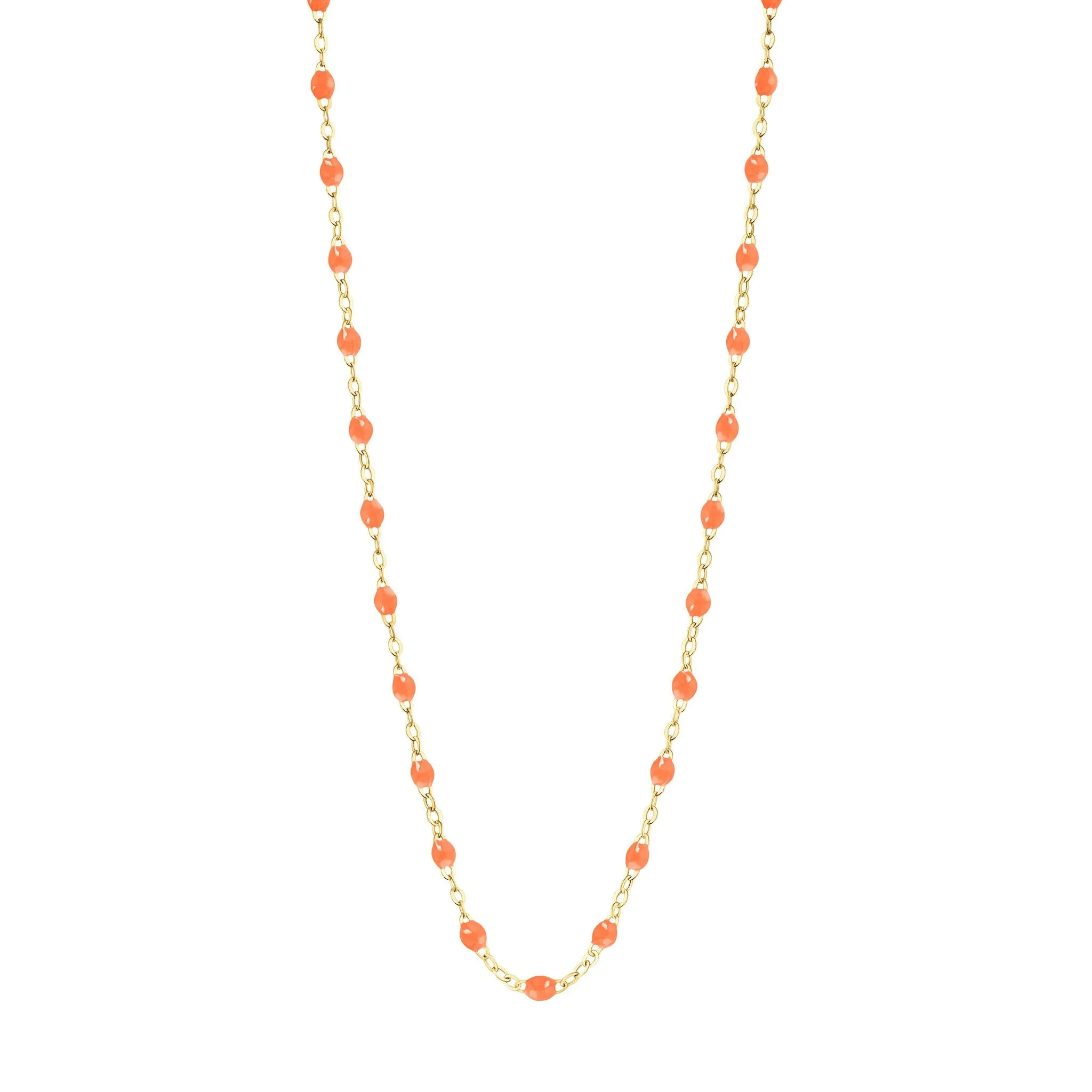 Classic Gigi Orange necklace, Yellow Gold, 17.7"