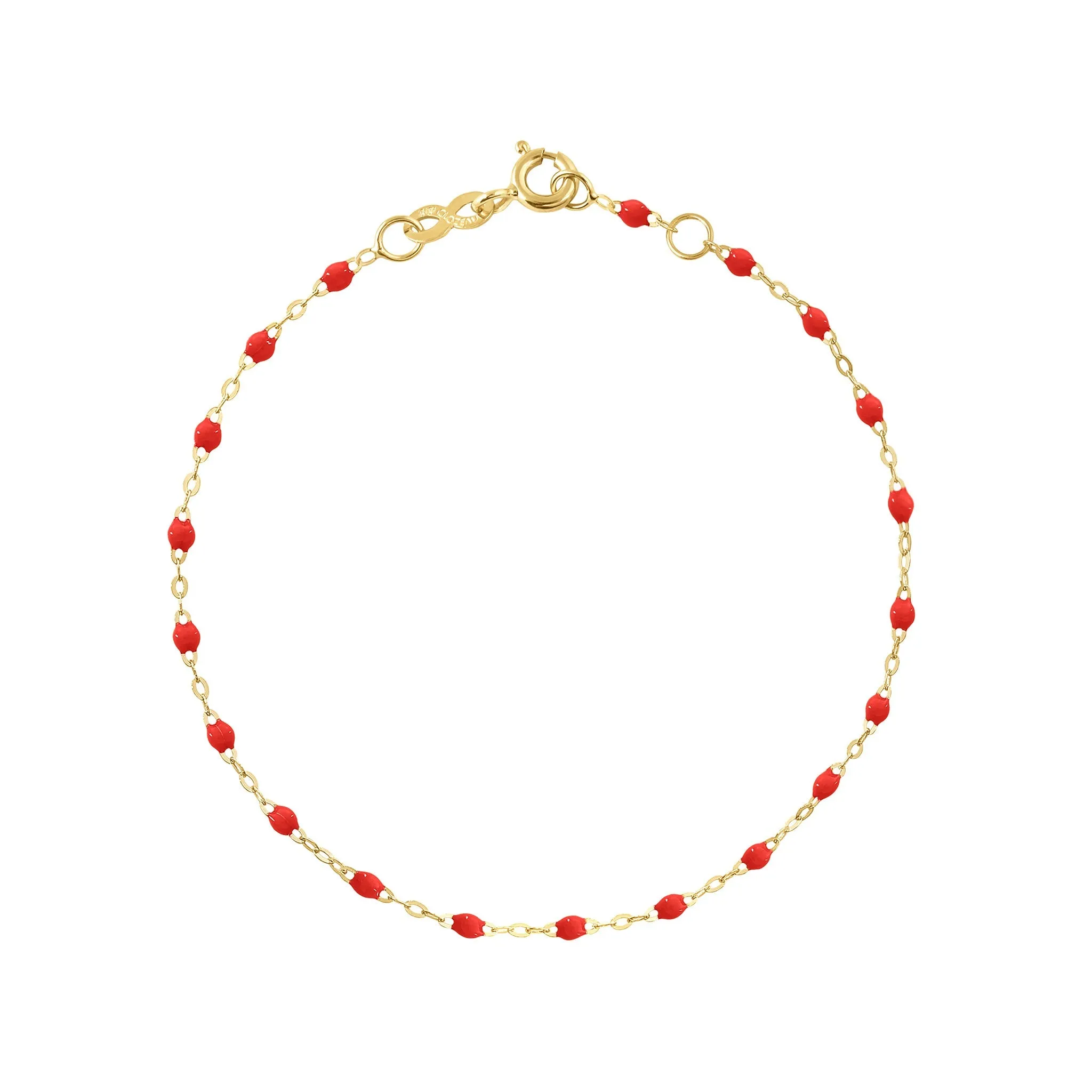 Classic Gigi Poppy Anklet, Yellow Gold, 9.4"