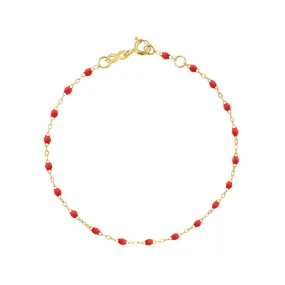 Classic Gigi Poppy Anklet, Yellow Gold, 9.4"