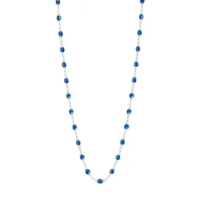 Classic Gigi Sapphire necklace, White Gold, 16.5"