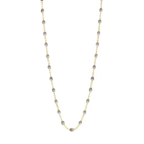 Classic Gigi Silver necklace, Yellow Gold, 17.7"