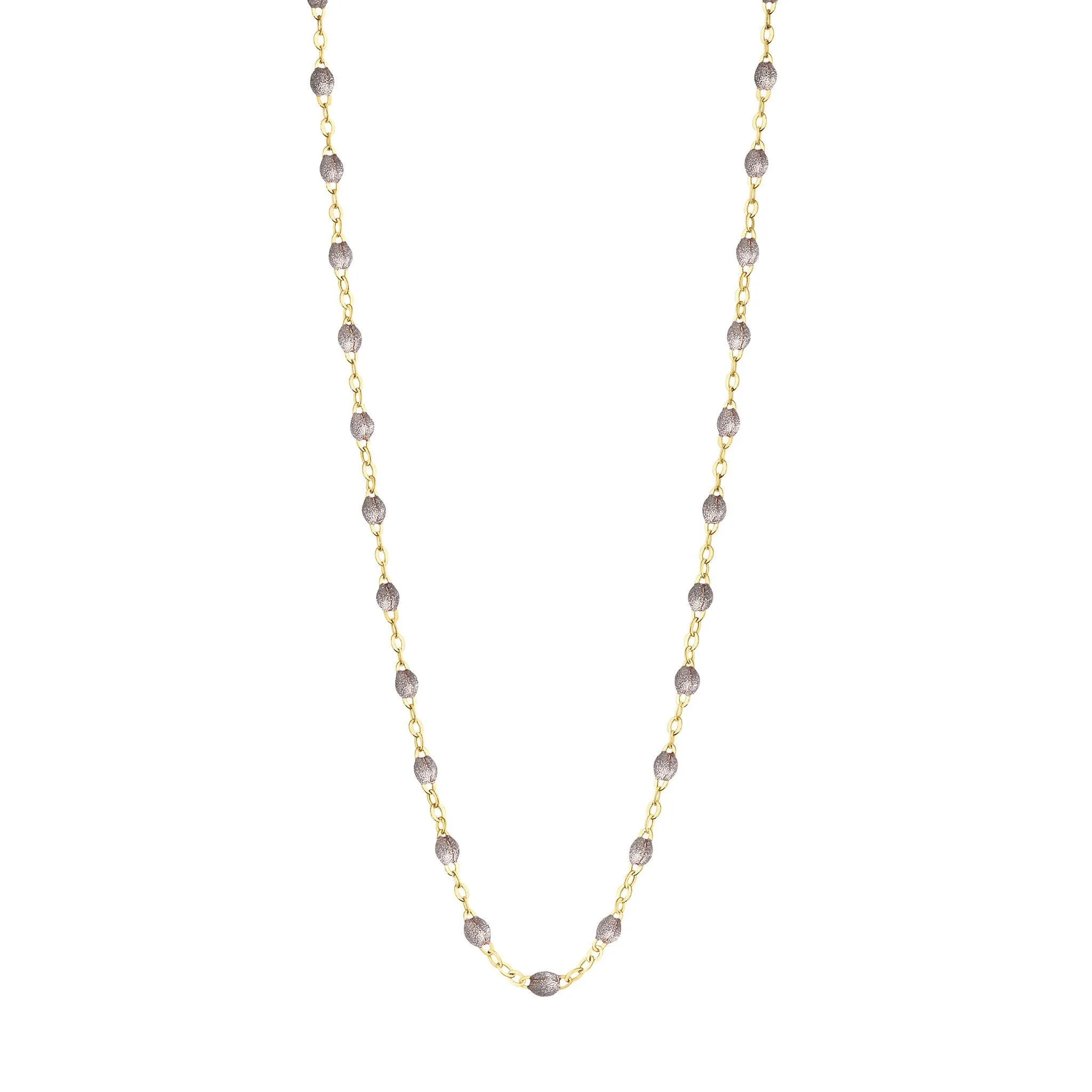 Classic Gigi Silver necklace, Yellow Gold, 17.7"