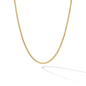 DY Box Chain Necklace in 18K Yellow Gold, 1mm