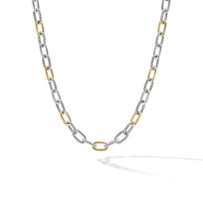 DY Madison Chain Necklace in Sterling Silver with 18K Yellow Gold, 8.5MM