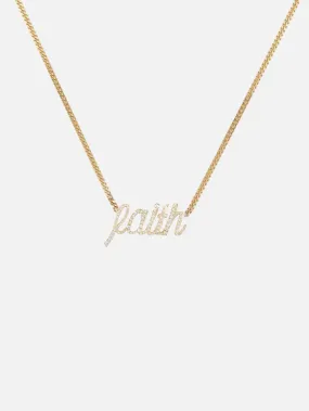 Faith Small La Firma Diamond Necklace