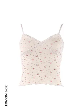 Floral Lace-Trimmed Camisole Top OF422