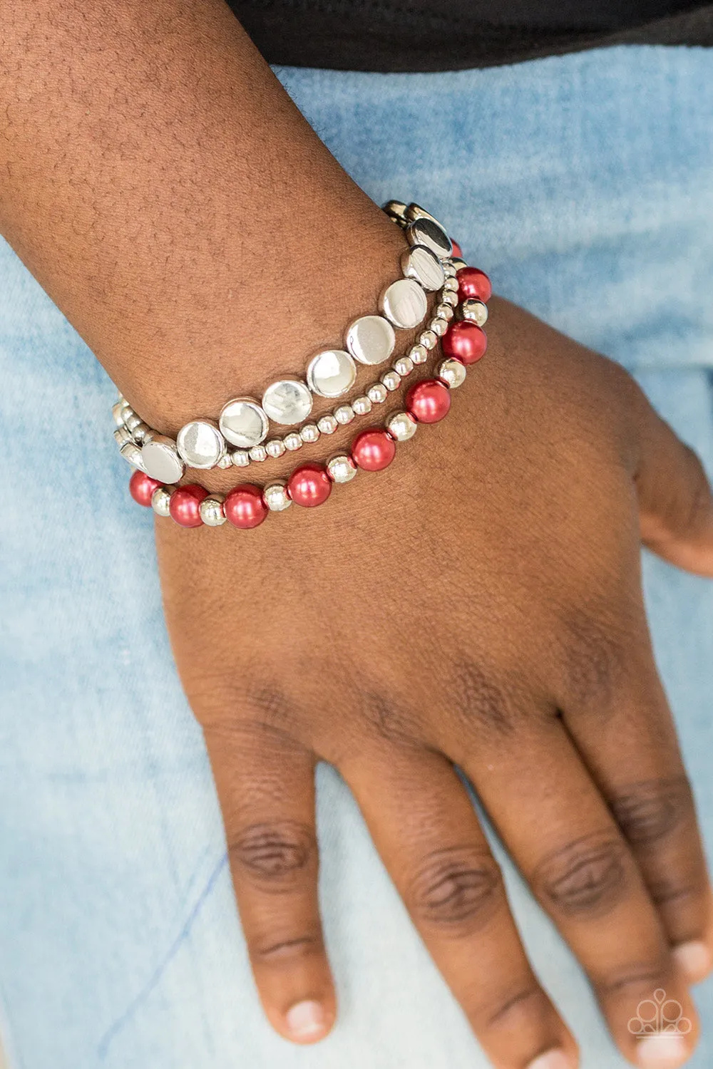 Girly Girl Glamour Bracelet - Red