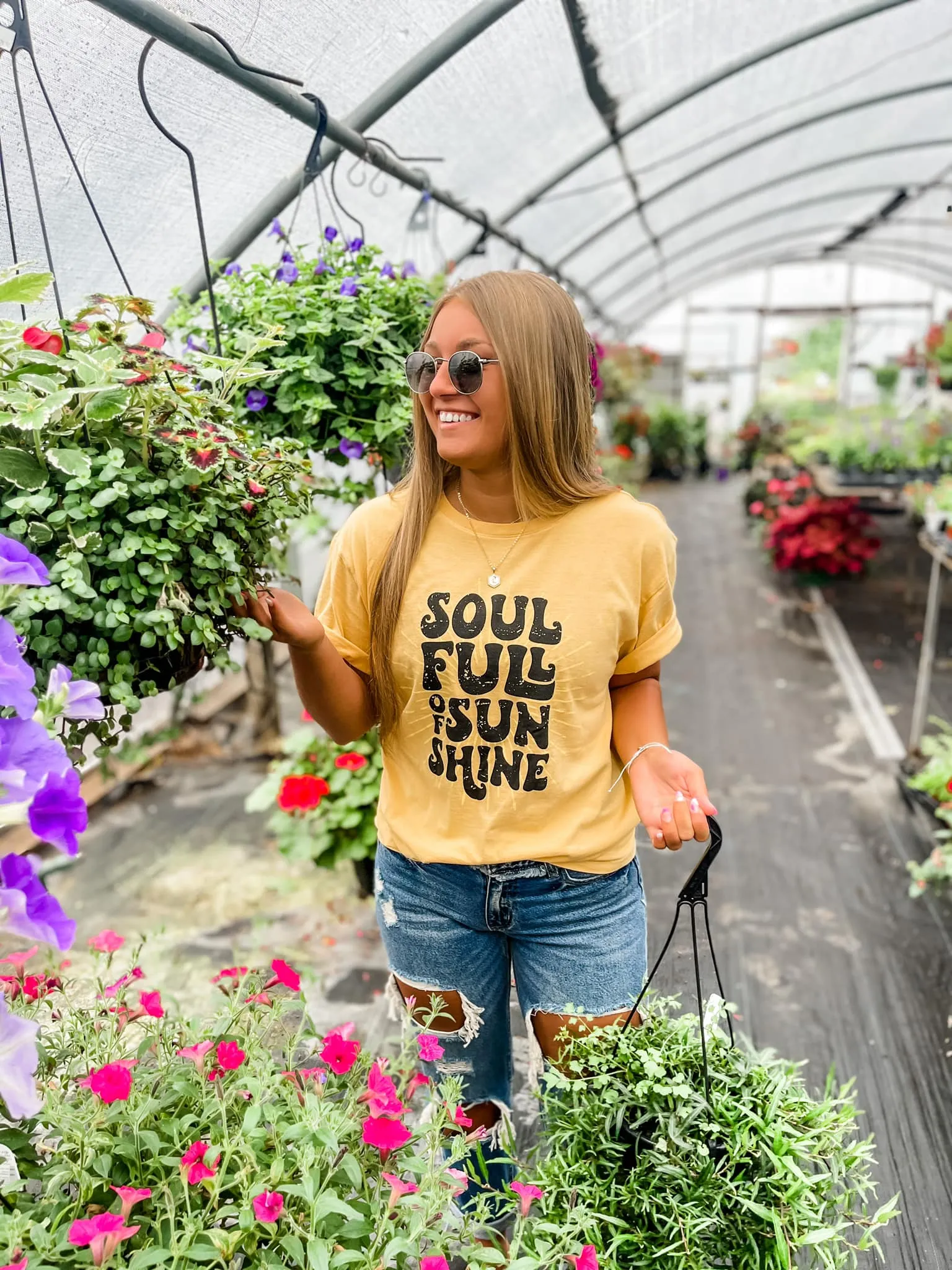 Golden Yellow {SOUL FULL OF SUNSHINE} Golden Yellow Crew Neck Tee