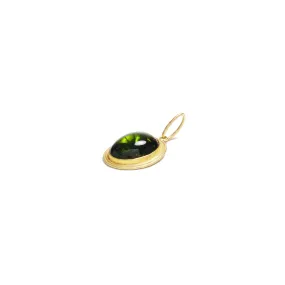 Green Oval Tourmaline Pendant