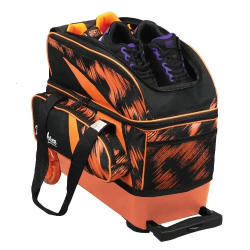 KR Strikeforce Cruiser Scratch Orange Double Roller Bowling Bag