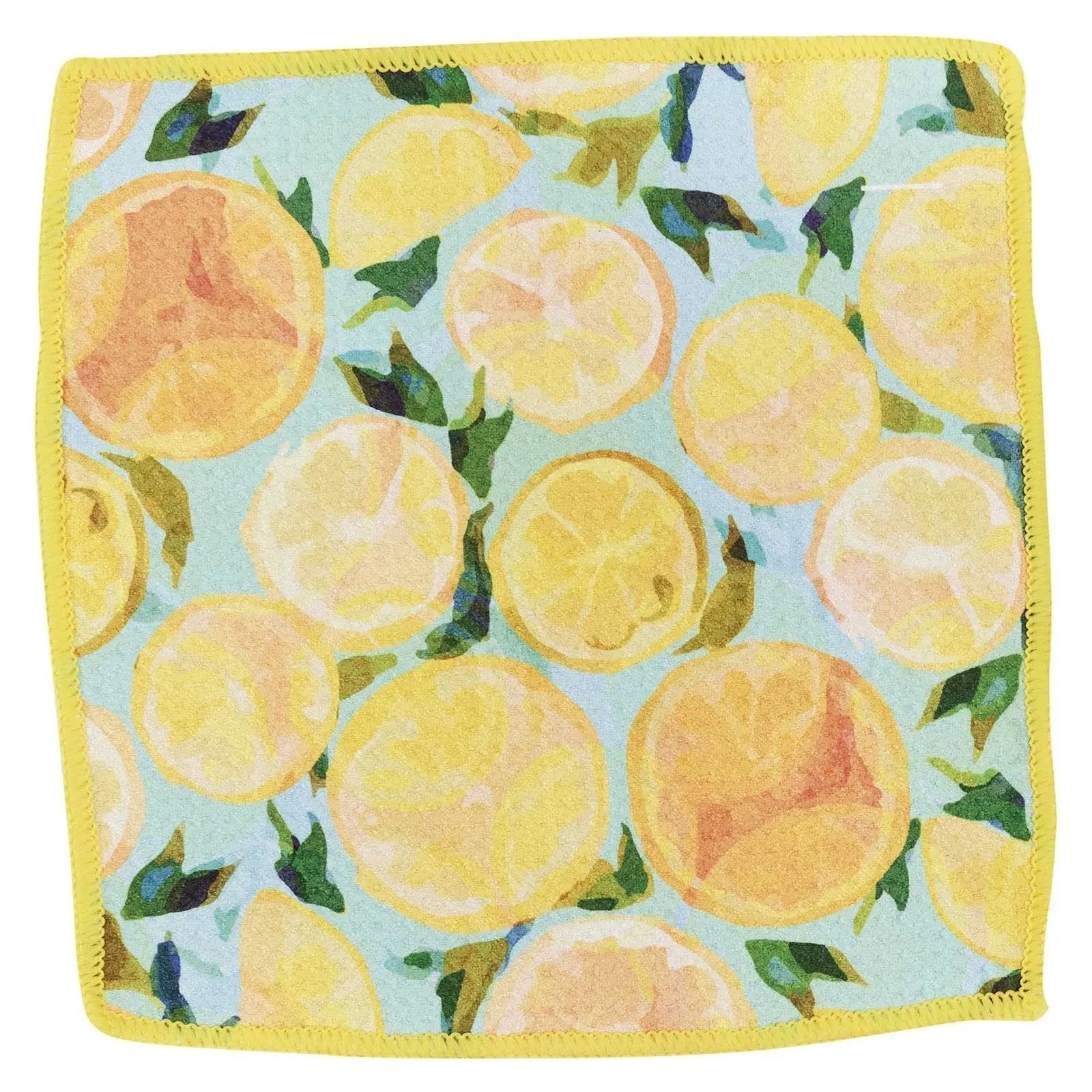 Lemon Slices blu Kitchen Dish Cloths (Set of 3)