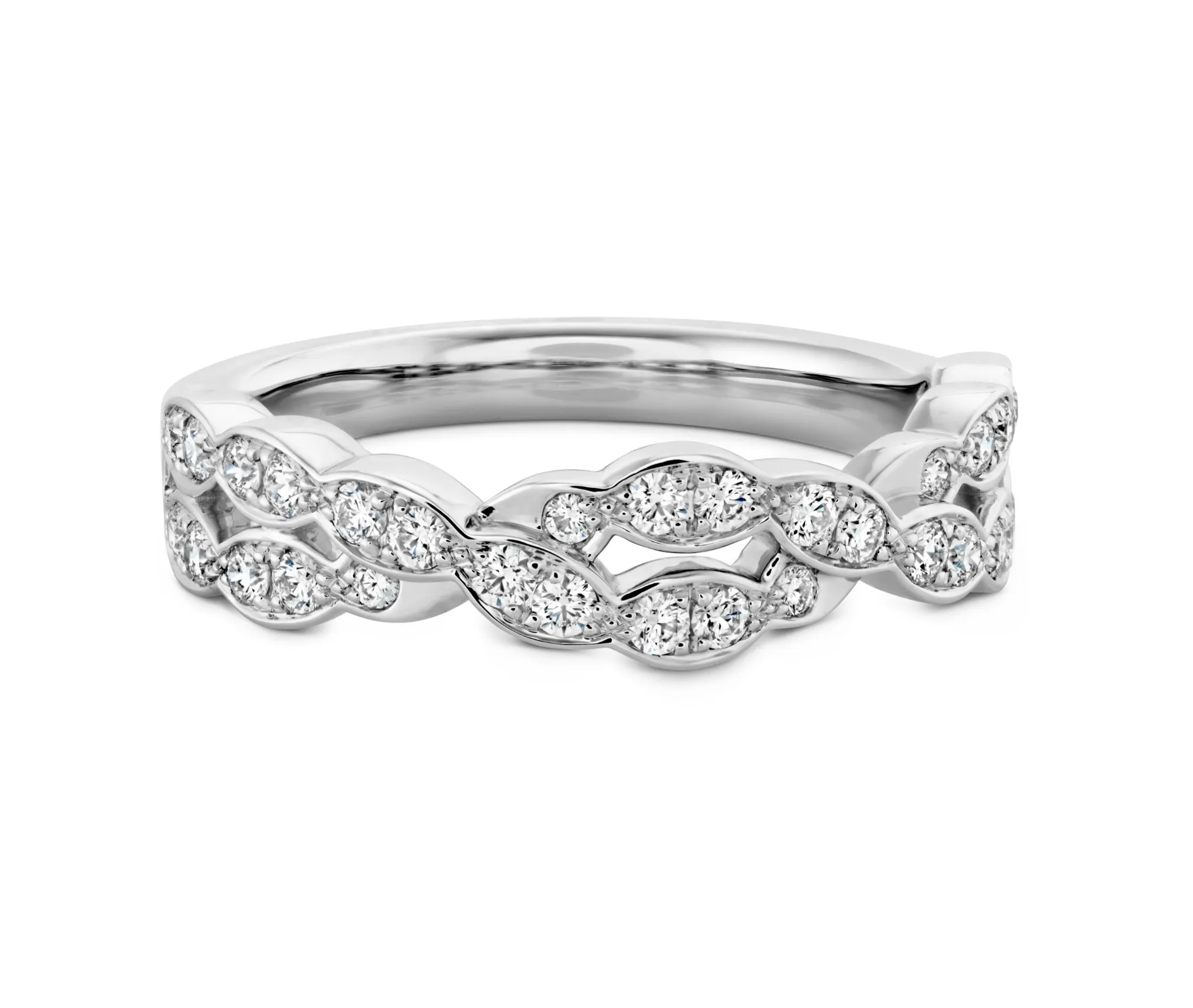 Lorelei Floral Diamond Double Twist Band