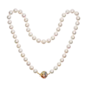 Medium Rainbow Sputnik Pearl Necklace - 9981