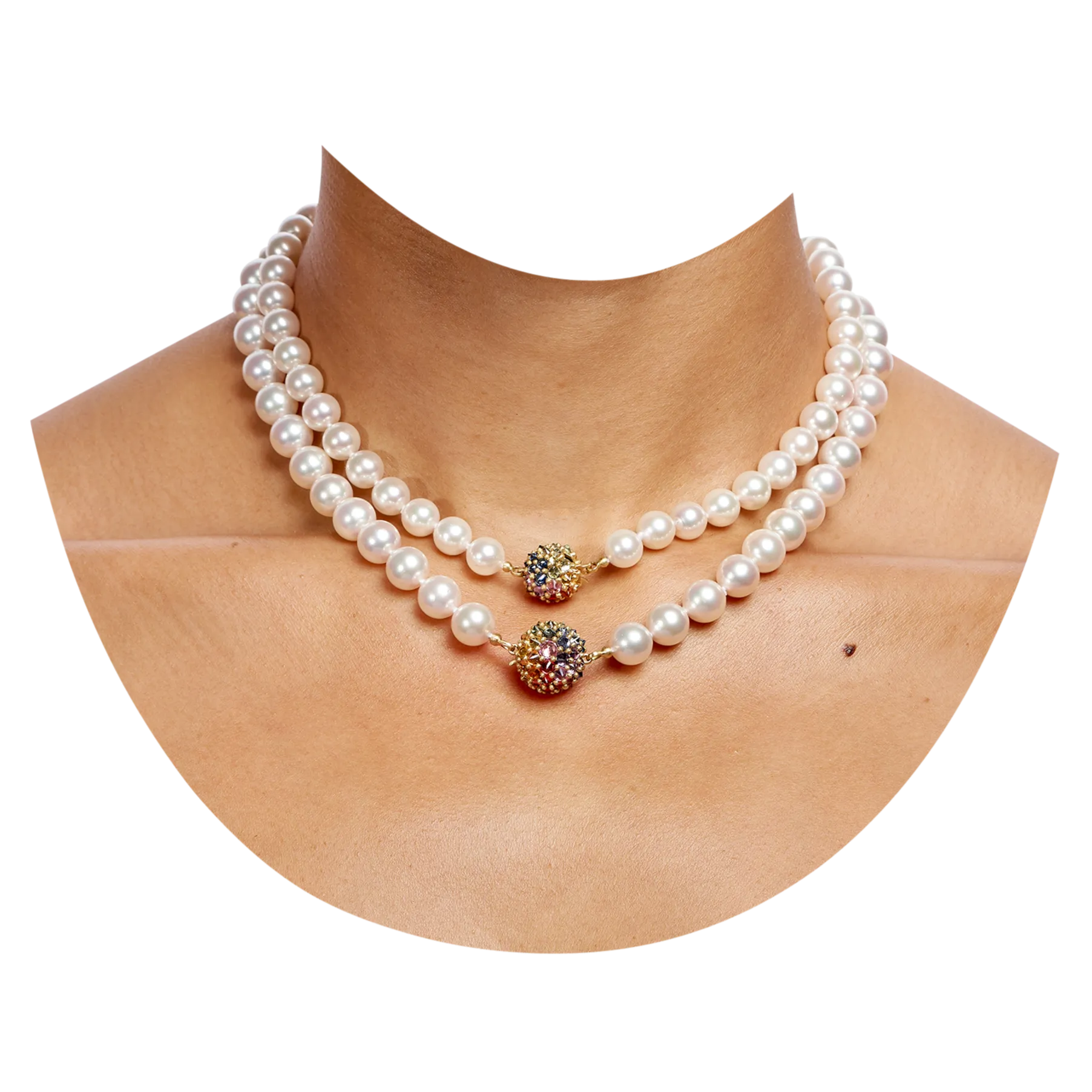 Medium Rainbow Sputnik Pearl Necklace - 9981