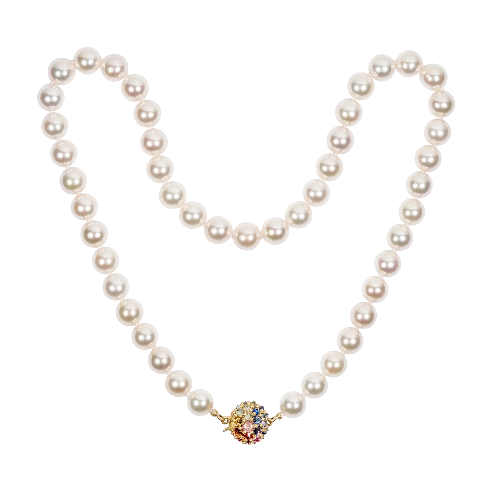 Medium Rainbow Sputnik Pearl Necklace - 9981