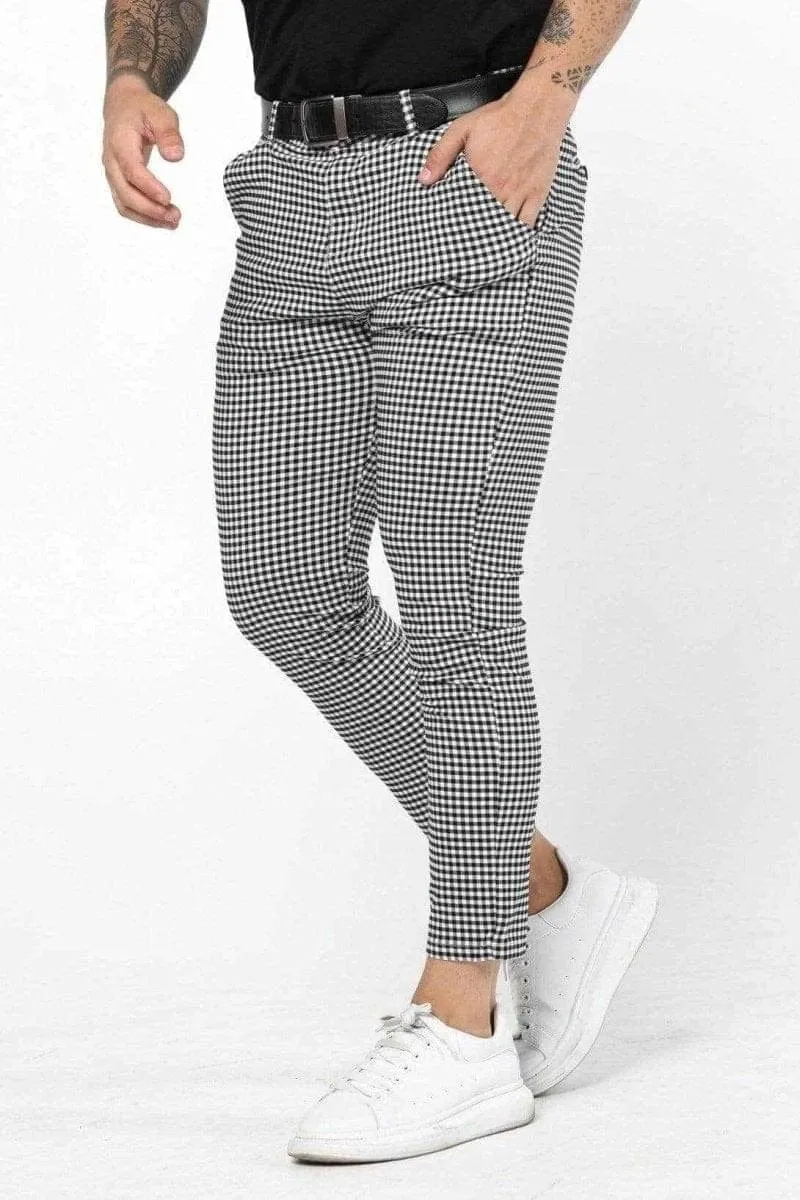 Mini Checkered Slim Fit Pants