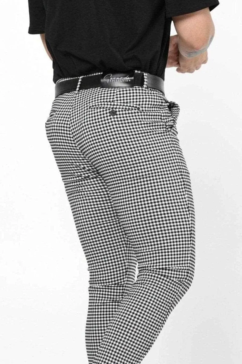 Mini Checkered Slim Fit Pants