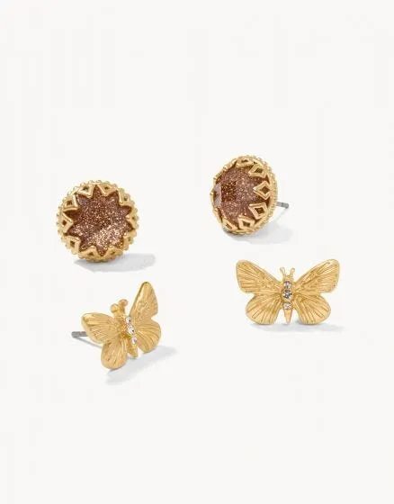 Monarch Stud Earrings Set