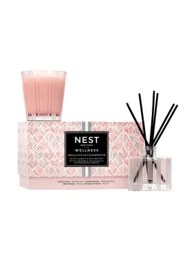 Nest Himalayan Salt & Rosewater Petite Candle and Diffuser Set