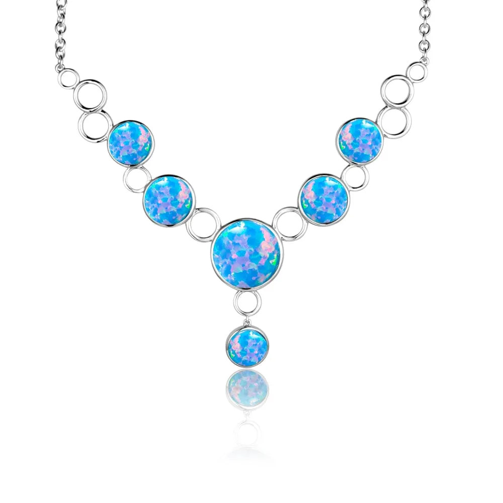 Opal Bubbles Charm Necklace