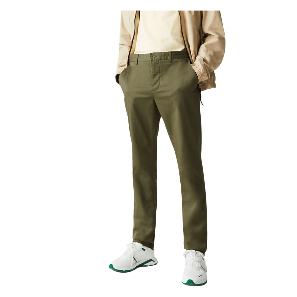 Pantaloni Lacoste Chino Slim Fit New Classic Verde