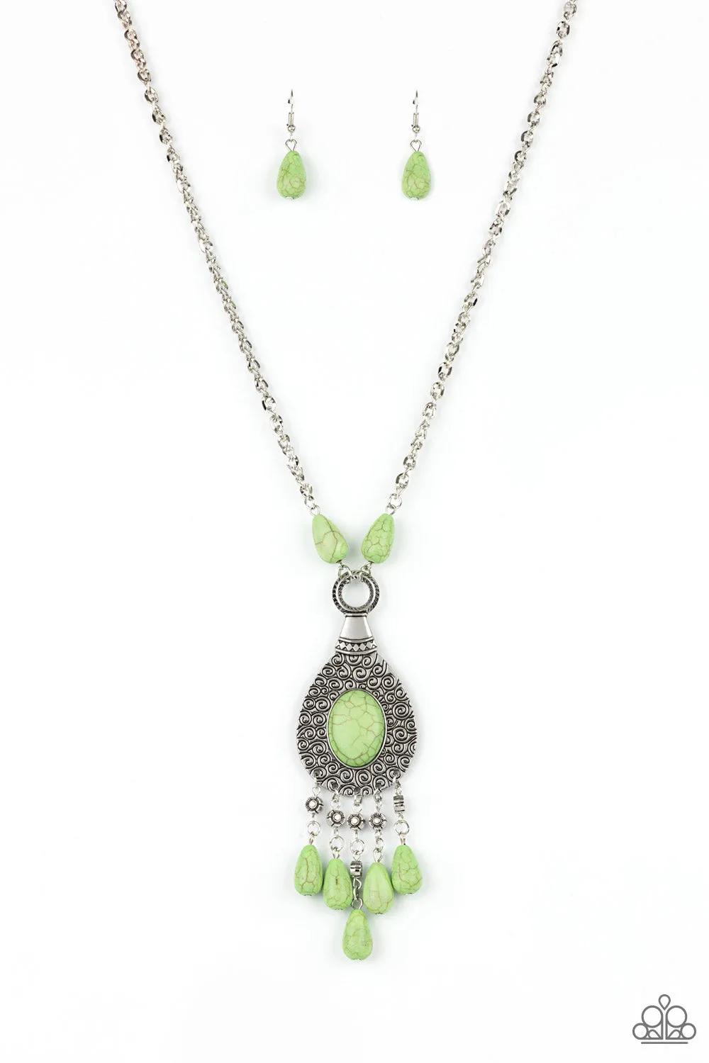 Paparazzi Necklace ~ Cowgirl Couture - Green