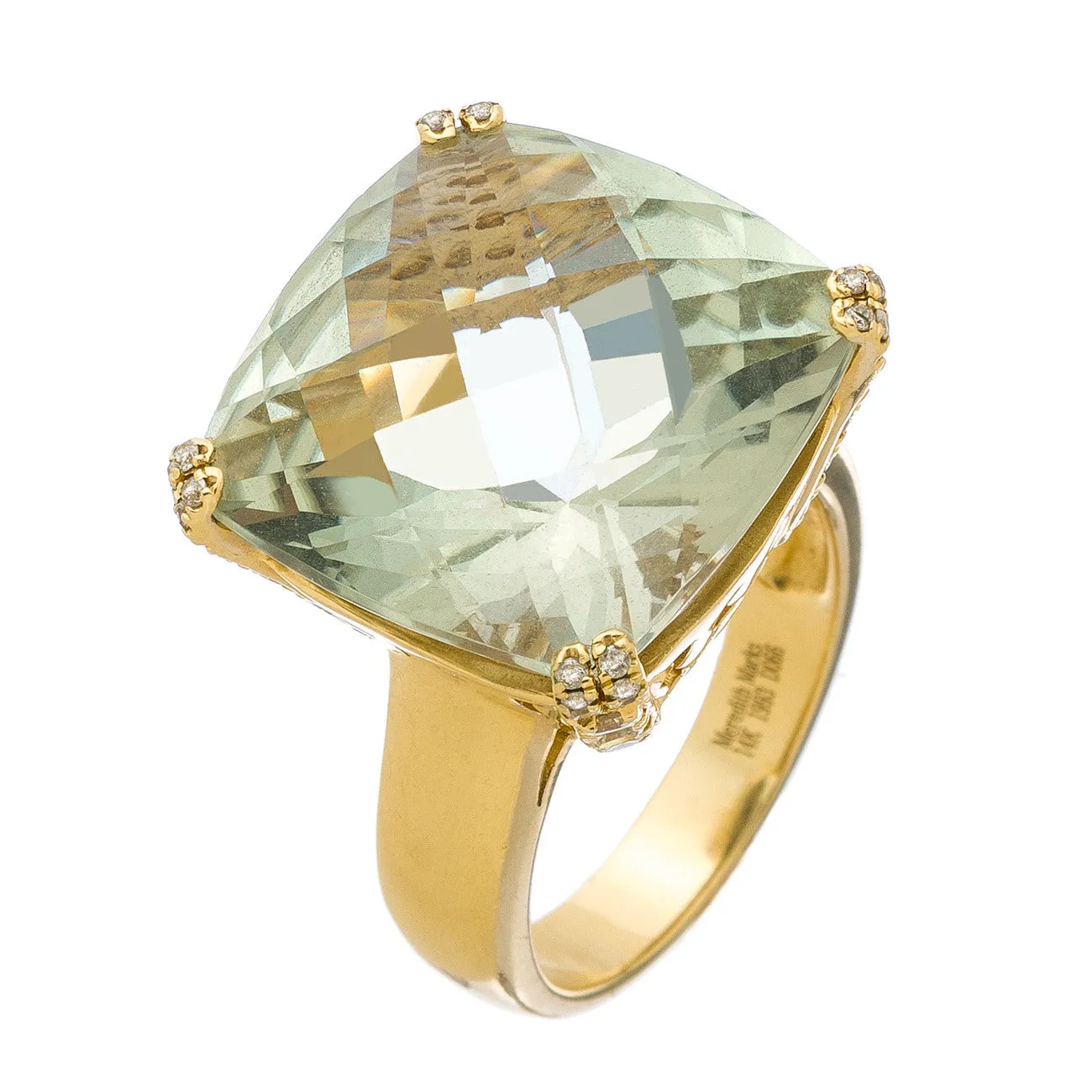 Reid Ring Yellow Gold Green Amethyst