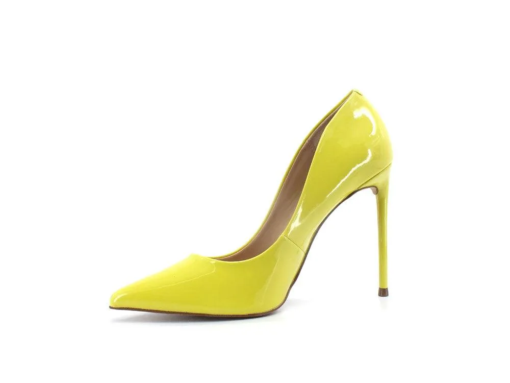 STEVE MADDEN Vala Decoltè Tacco Polished Giallo Shock VALA02S1