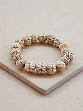 Tan Bone Mala bracelet